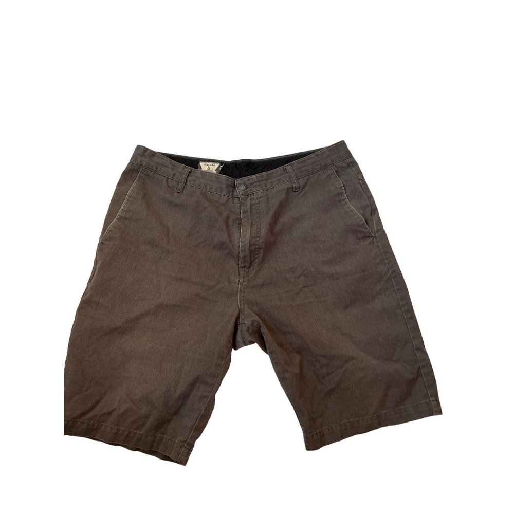 Volcom Gray Casual Chino Shorts Men's Size 36 Short 10 Inch Inseam